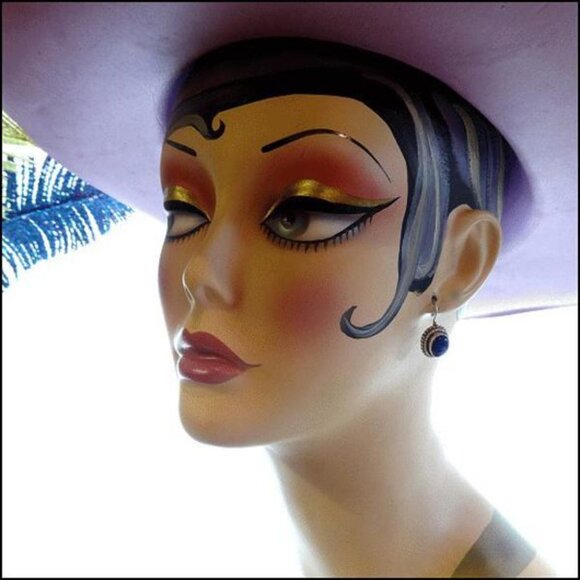 Petite Lapis Lazuli 925 Sterling Silver Pierced Earrings 16631 - Picture 3 of 6